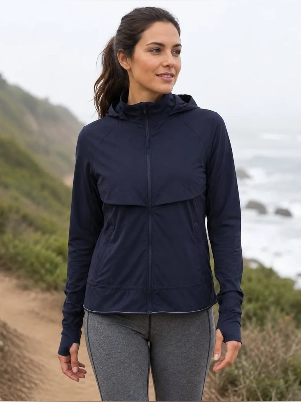 Lululemon Kicking Asphalt Jacket Midnight Navy Blue Running Casual Women’s 6
